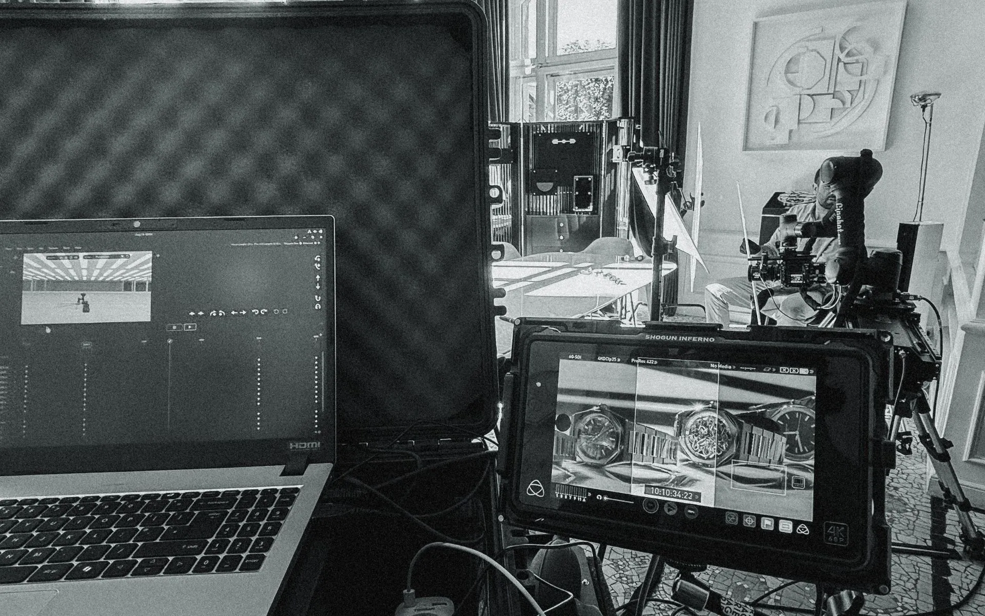 Filming in La Chaux-de-Fonds