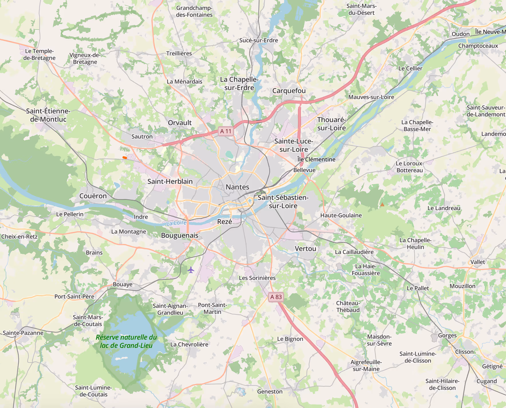 Carte de l'agglomération Nantaise