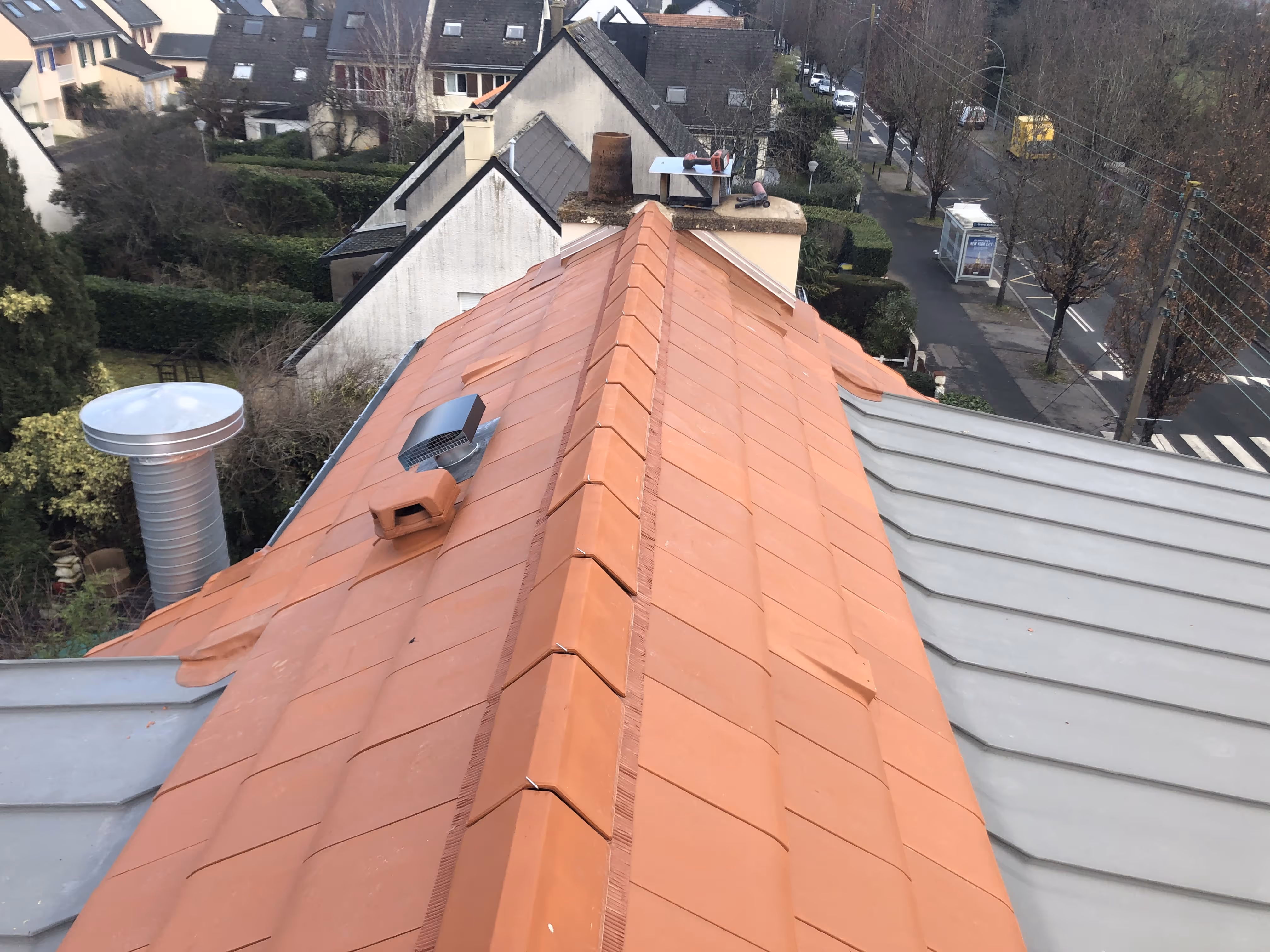 Toit en tuile à Nantes