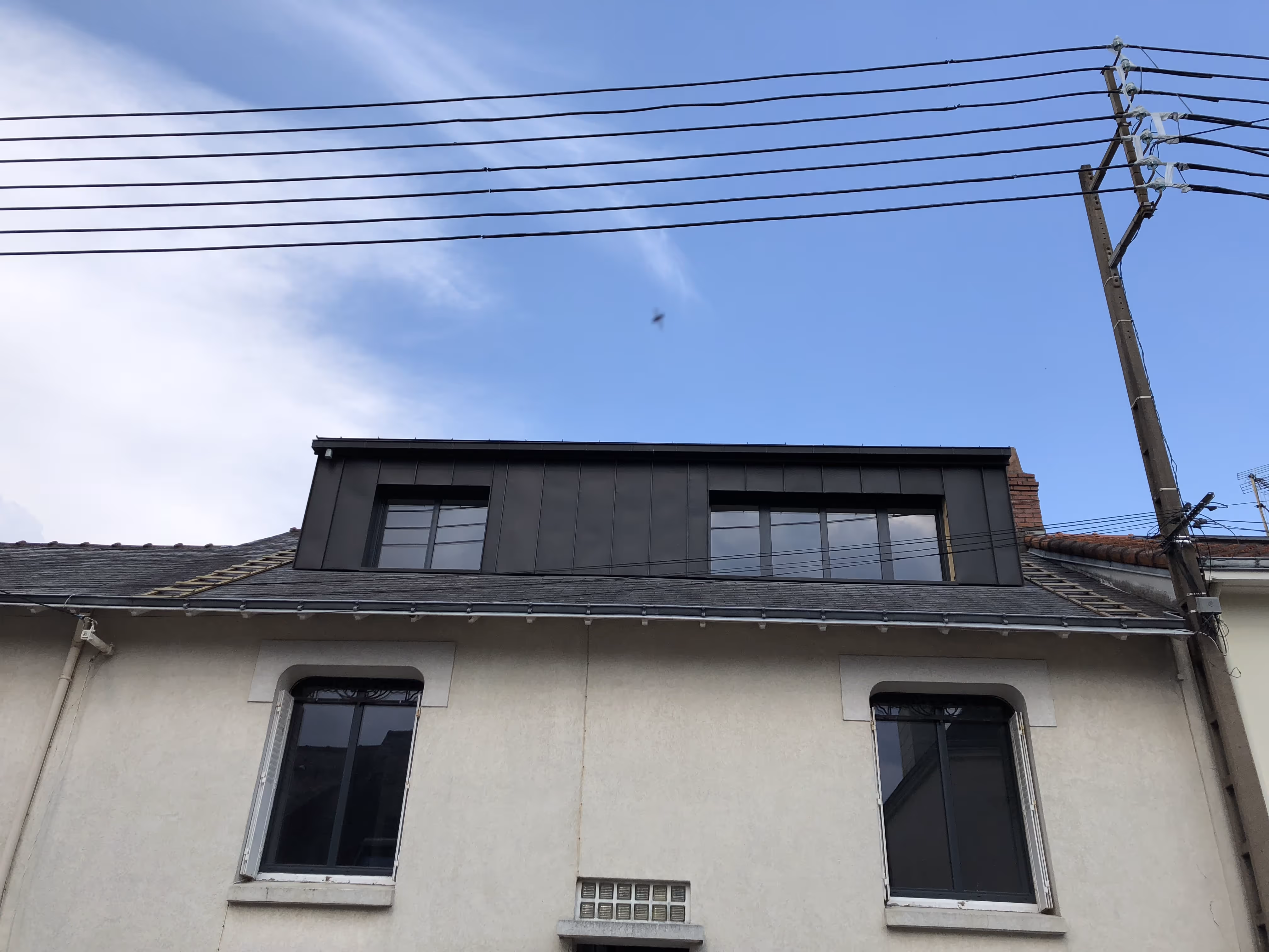 Surrelevation à Nantes avec zinc et ardoise