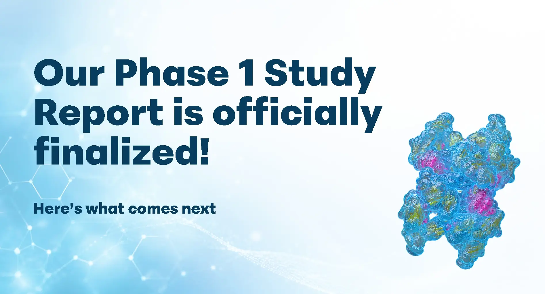 Phase 1 Study report finalized banner image