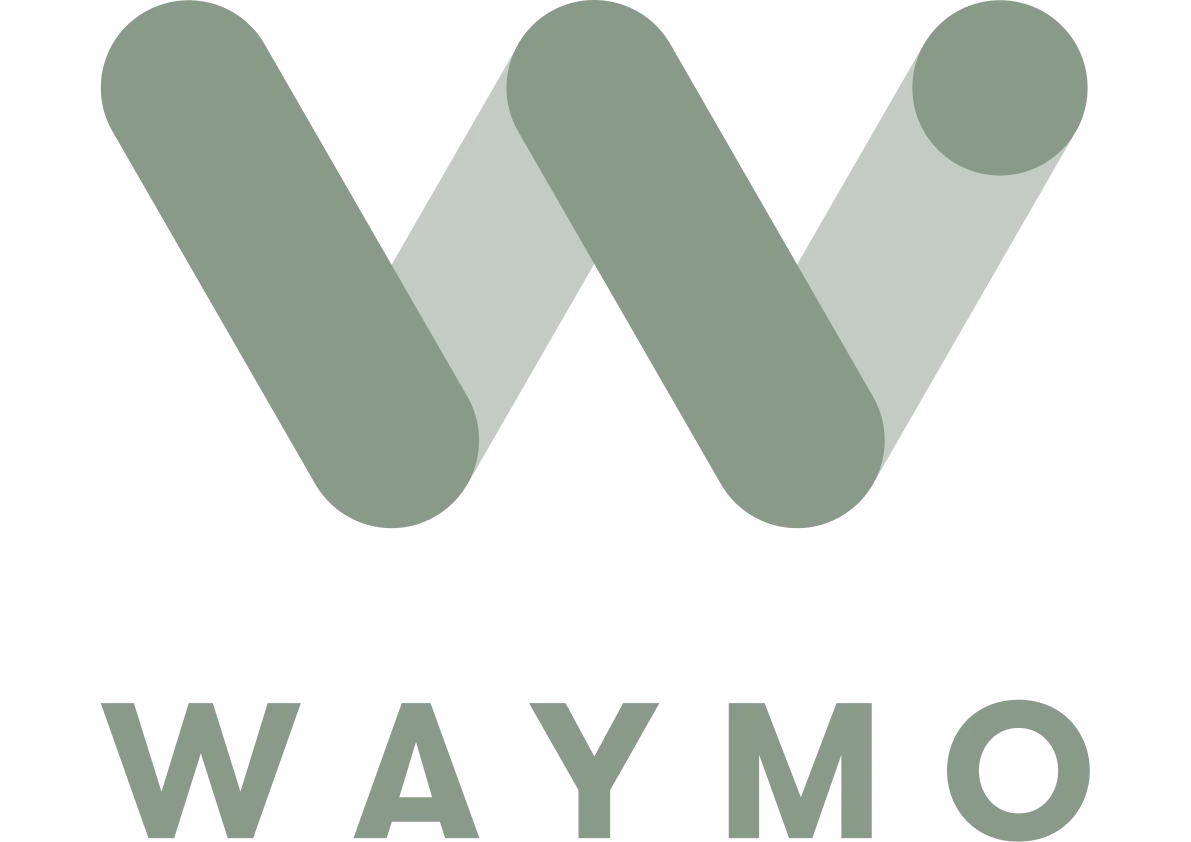 Waymo logo in sage green