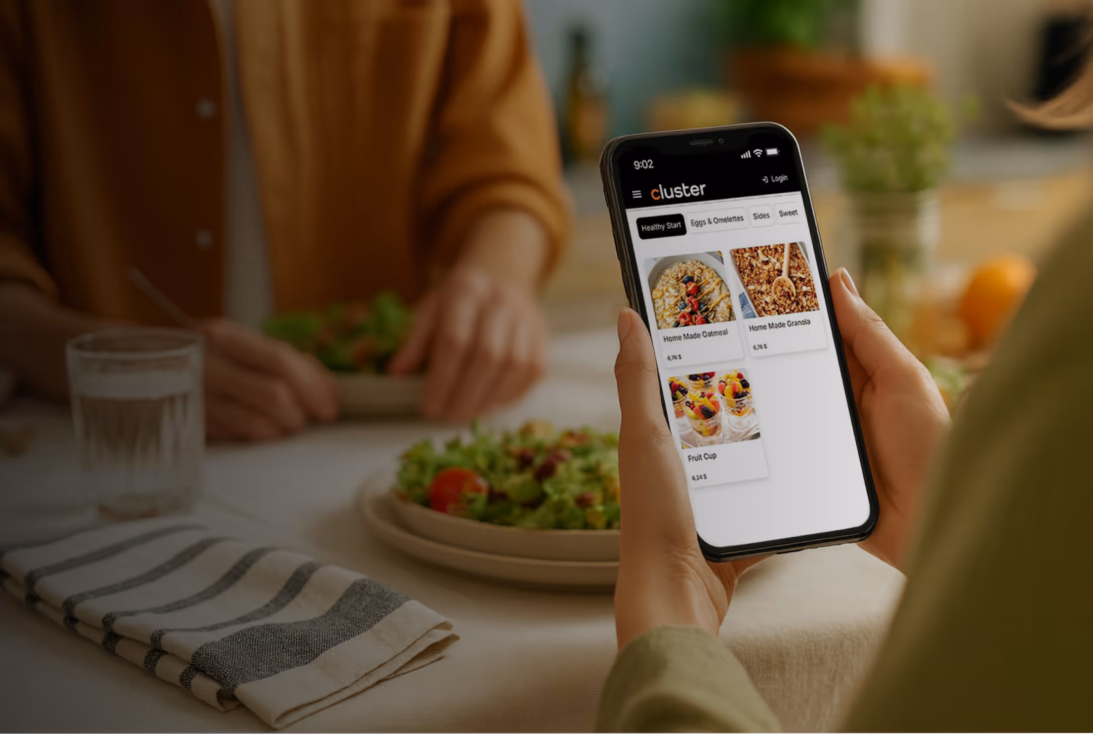 Online ordering with Cluster