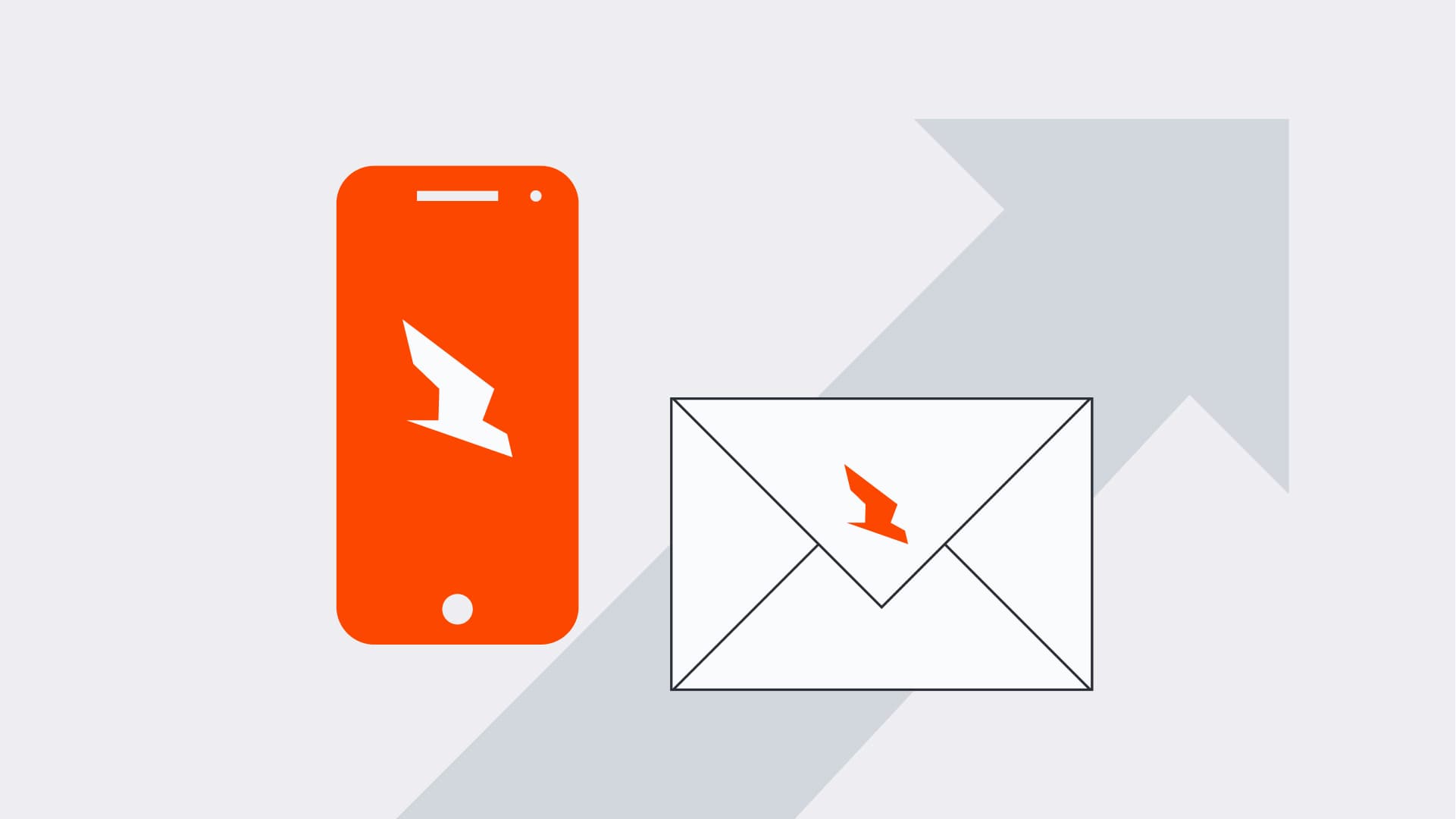 Illustration of a phone and envelope