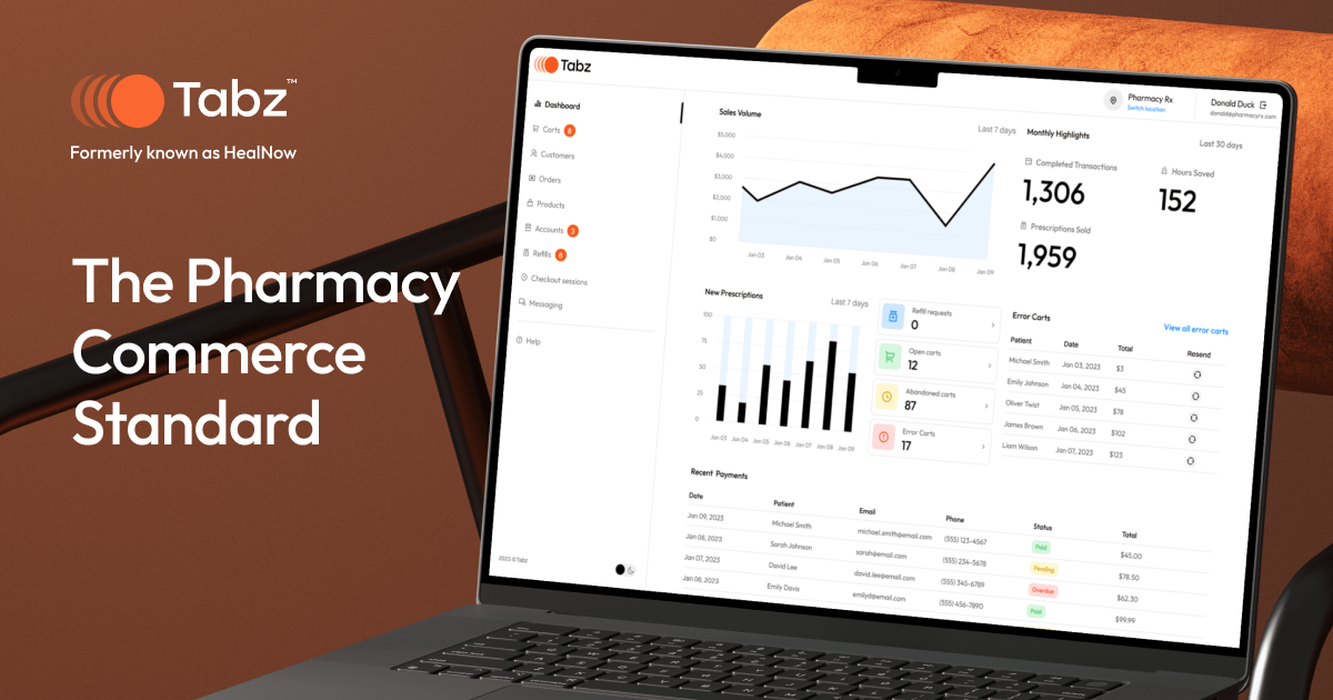Tabz | Pharmacy Commerce, Payments & Checkout Platform