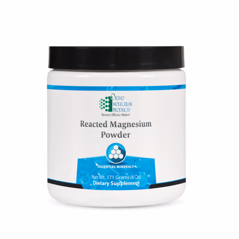 Reacted Magnesium Powder delivers 300 mg magnesium bisglycinate chelate in a delicious, strawberry-lemonade flavored mix that can be added to any beverage.