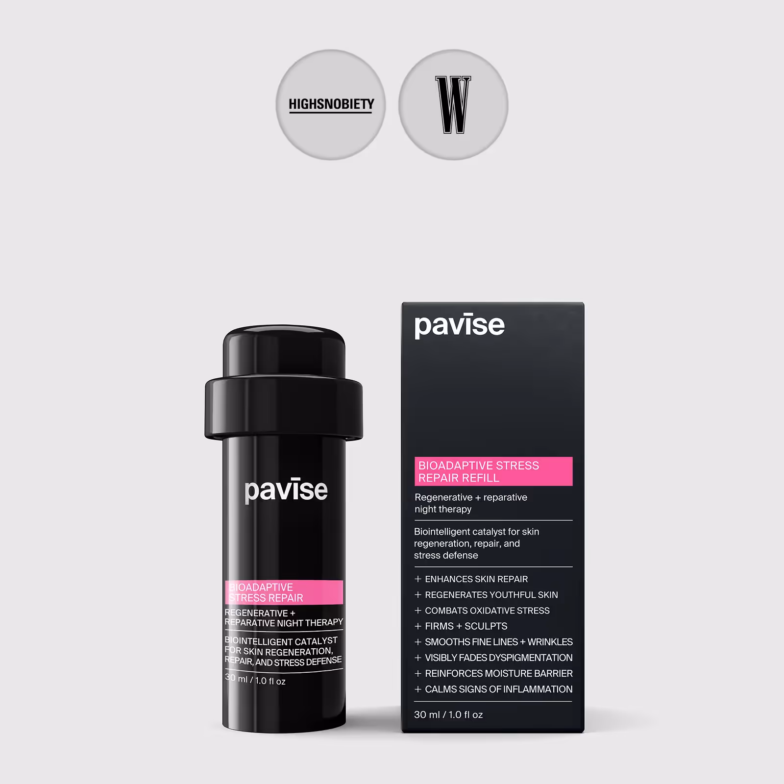 The refill capsule for our nighttime regenerative essential Bioadaptive Stress Repair—a simpler, more efficient way to replenish your nighttime regenerative essential. Ensure you never miss a day with a refill that helps you stay consistent and achieve radical results. Please note, the refill capsule cannot be used alone. This is compatible with the pump of our original Bioadaptive Stress Repair packaging.