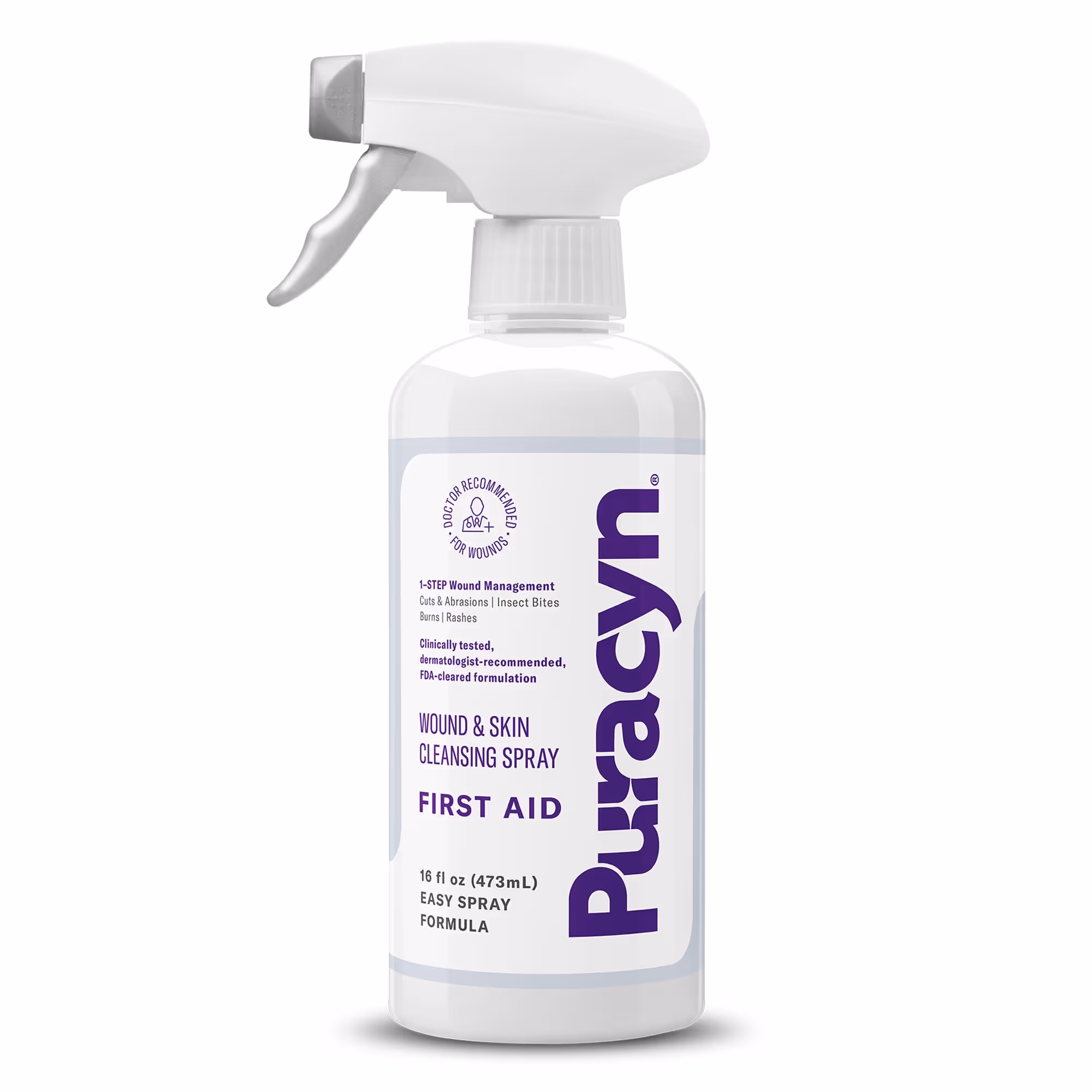 Puracyn Plus is used for cleansing, irrigating, debriding, and adding moisture to wounds, setting the stage for optimal healing conditions. All Puracyn Plus products are made with hypochlorous technology, a non-toxic alternative to antibiotic ointments or hydrogen peroxide, for a safer way to clean the wound and jumpstart the healing process. The spray's formula is designed to not harm any healthy tissue. It is able to irrigate a wound which helps remove dirt and debris while minimizing the risk of complications that might affect the wound and healing process. FDA Cleared, this technology is a proven formula that is safe, non-stinging, and non-irritating. Whether its a burn, rash, cut, insect bite, bruise, or scratch, Puracyn has you covered. Looking to add to your first aid kit? Look no further than Puracyn Plus Wound and Skin Cleanser.