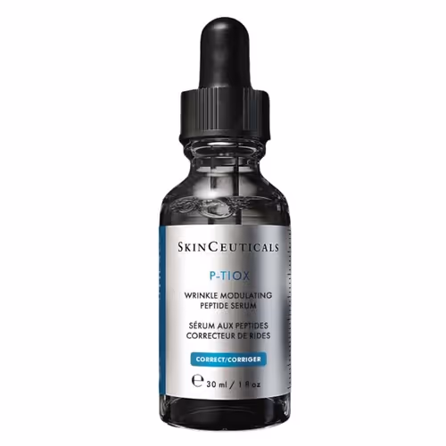 P-TIOX is a peptide-powered serum inspired by the effects of anti-wrinkle neurotoxin injections, proven to reduce the appearance of 9 types of expression lines and reveal glass skin radiance. This non-invasive, wrinkle-modulating serum features an advanced peptide complex amplified by synergistic actives (5% polyhydroxy acid, 5% niacinamide, and 1% laminaria extract) to visibly correct wrinkles, while improving the appearance of skin texture and radiance in just 1 week of use.P-TIOX is physician-tested to complement neurotoxin injections and is effective on its own to achieve needle-free wrinkle correction without the aid of professional injectables.