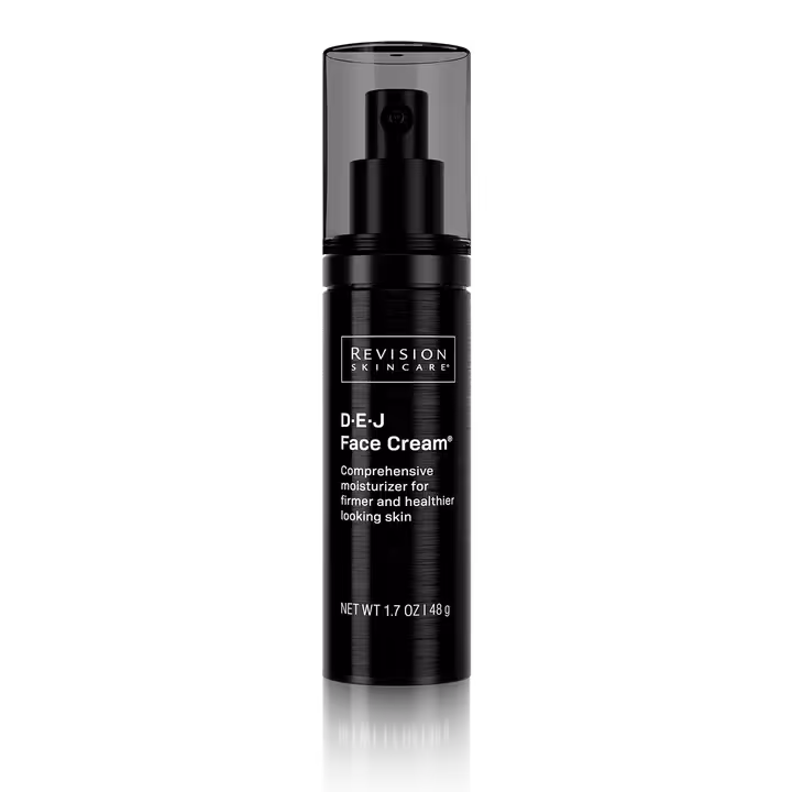 Energize your skin with D·E·J face cream® from Revision. This intensive skin-renewing moisturizer inspired by the Dermal-Epidermal Junction (DEJ) a critical factor in skin aging, that helps improve the visible signs of aging from multiple pathways and features Prebiotic Innovation to promote a healthy Microbiome.