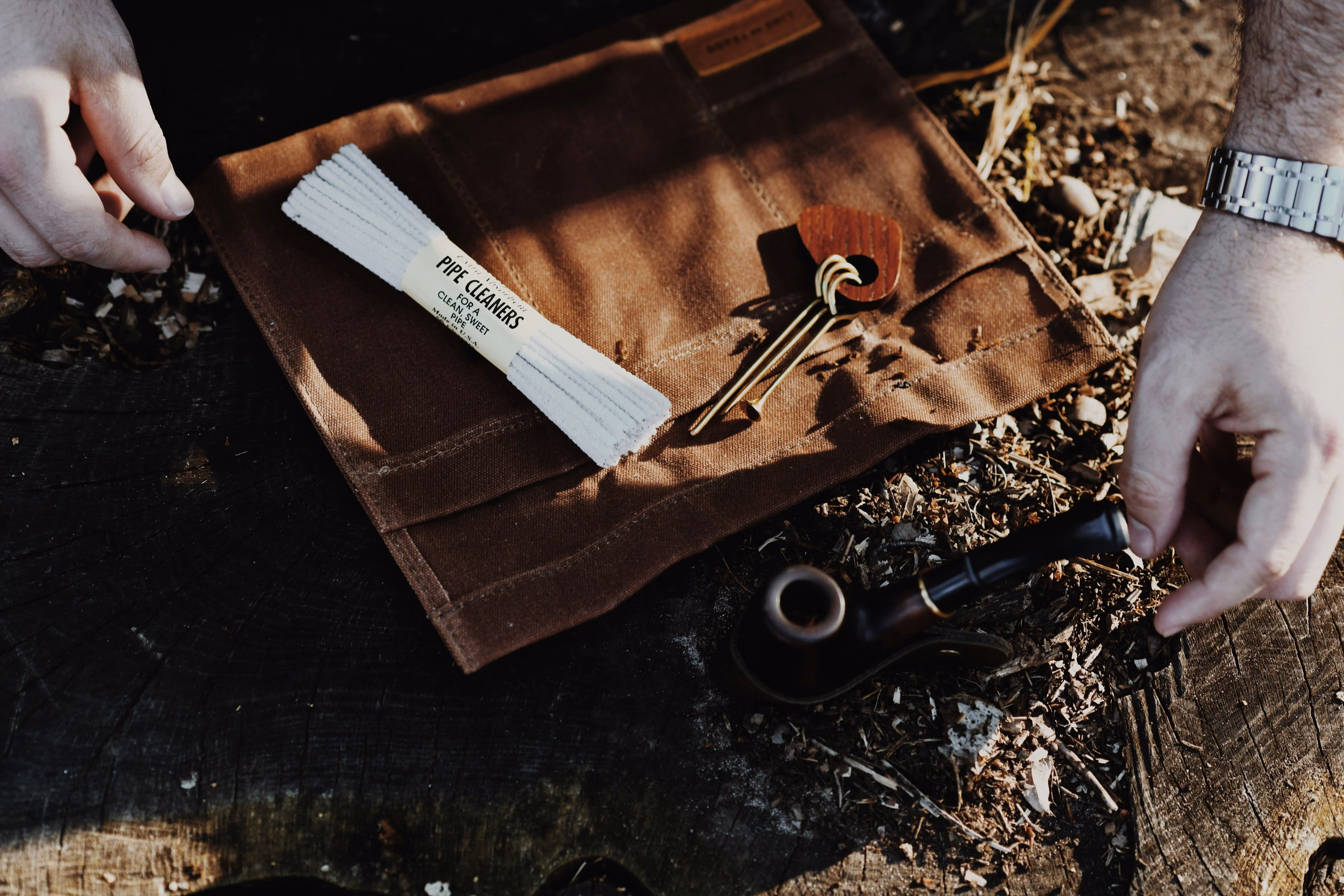 Leather craft in progress — photography by Blake Wisz
