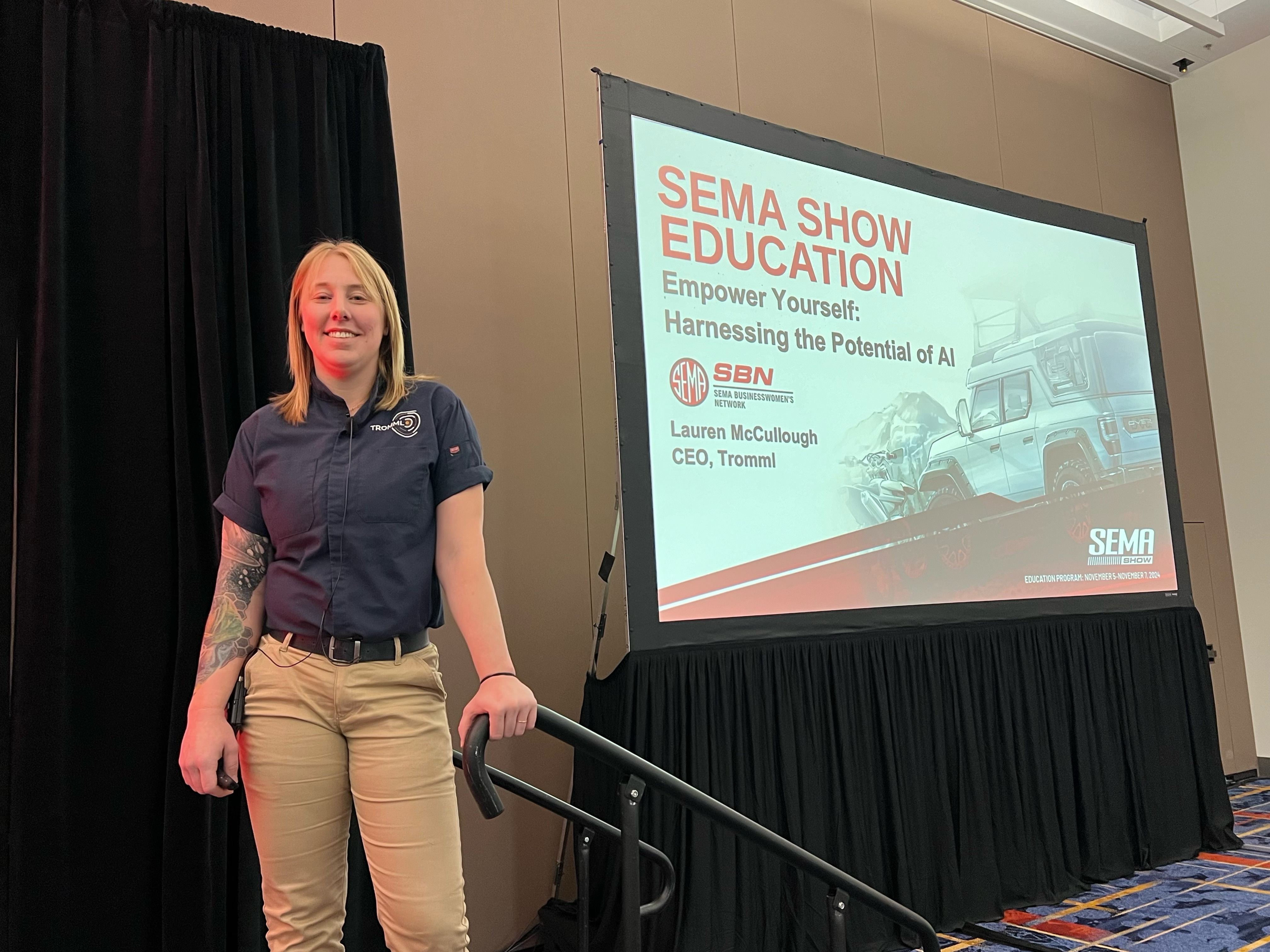 Tromml presentation at SEMA automotive aftermarket show