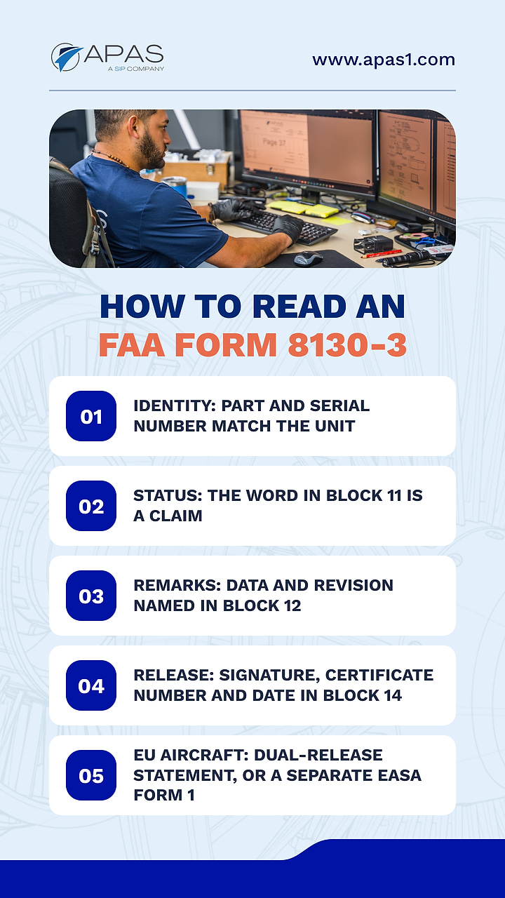 faa form 8130 3 and part 145 release a block by block guide