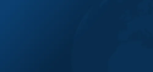 Dark blue globe highlighting parts of Africa and Europe on the right side.