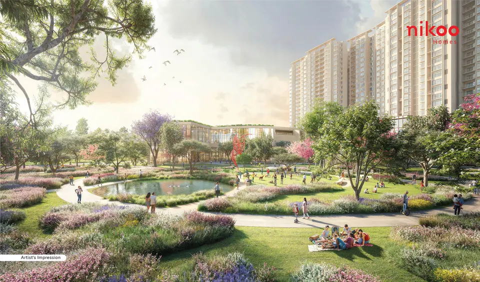 Bhartiya Garden Estate Photos bhartiya garden estate central park with pond and open green spaces
