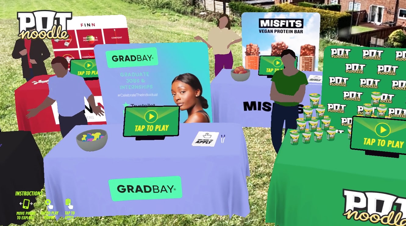 Pot Noodle Virtual Careers Fair in Augmented Reality\