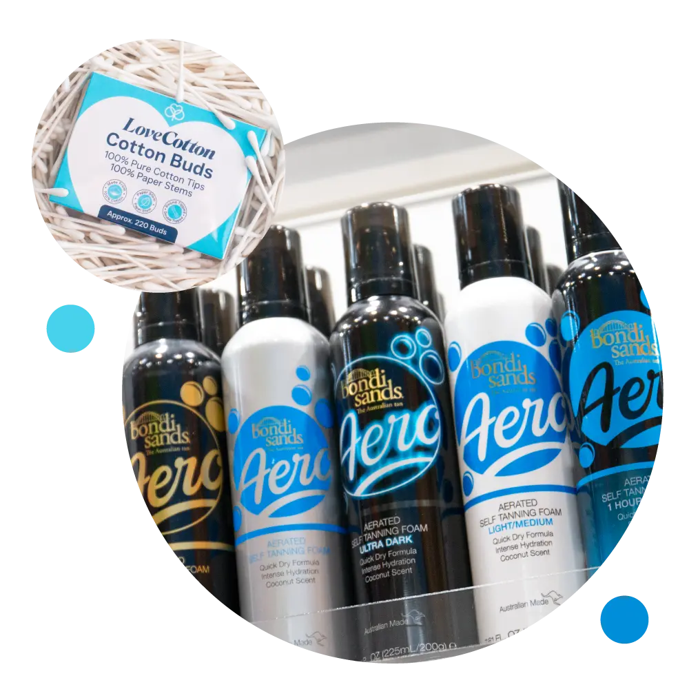 Bondi Sand self tan and Love Cotton Cotton Buds