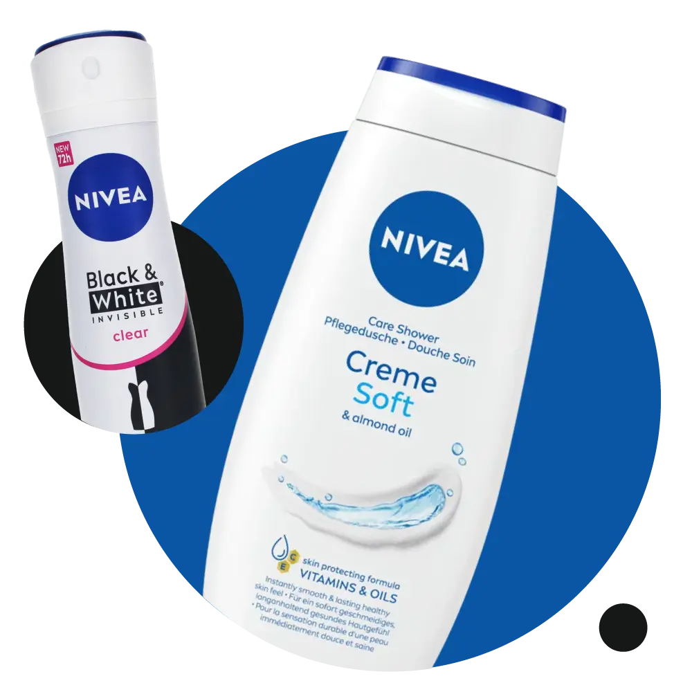 Nivea body cream and anti perspirant