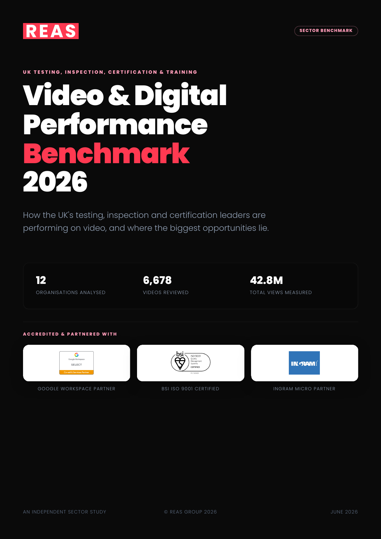 Cover of the UK TICT Video and Digital Performance Benchmark 2026 report
