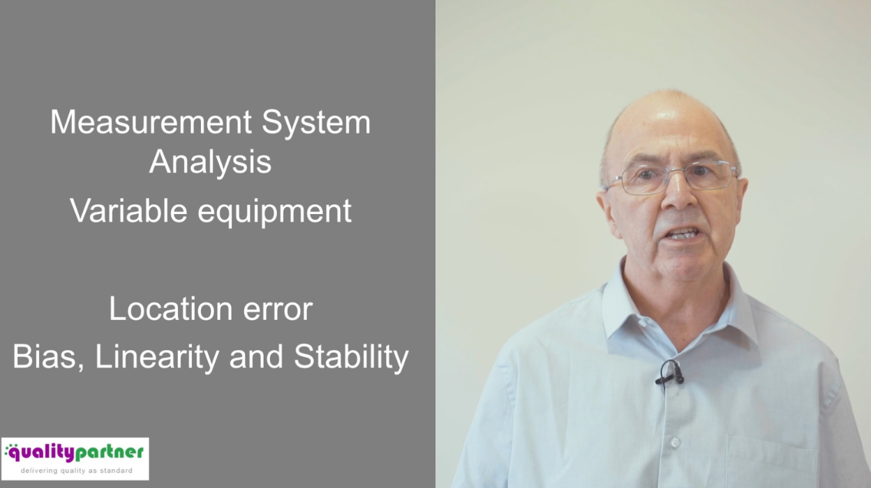 Video 6: Measurement System Analysis Variable Equipment Location Error Bias Linearity & Stability