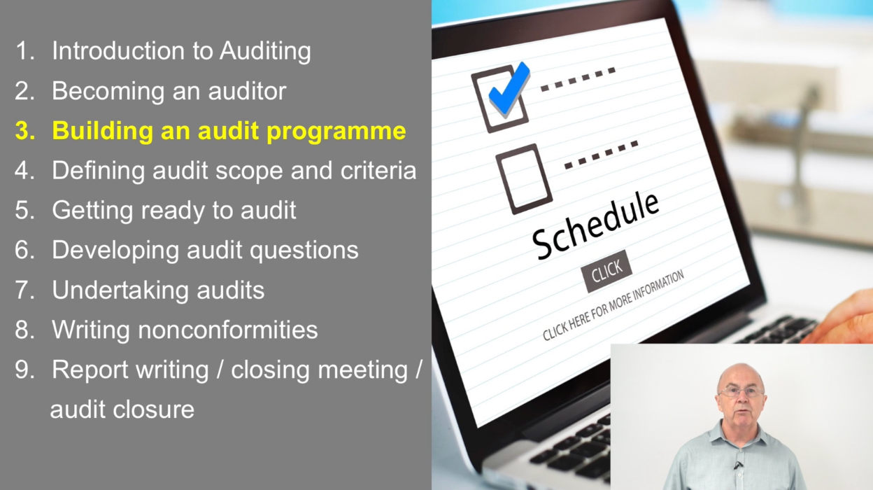 Video 3: Building An Audit Programme