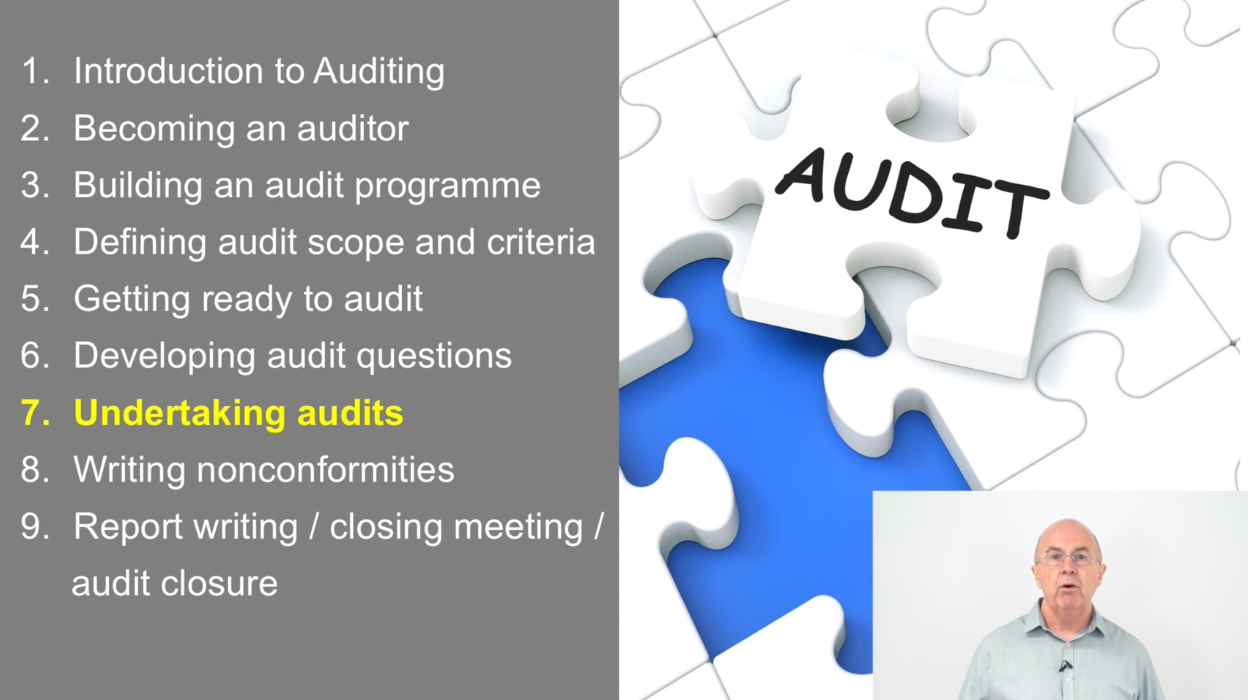 Video 7: Undertaking Audits