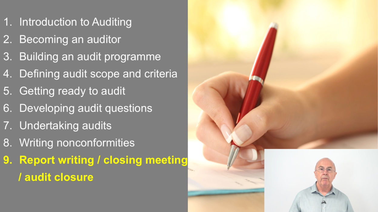 Video 9: Report Writing And Closing Meeting