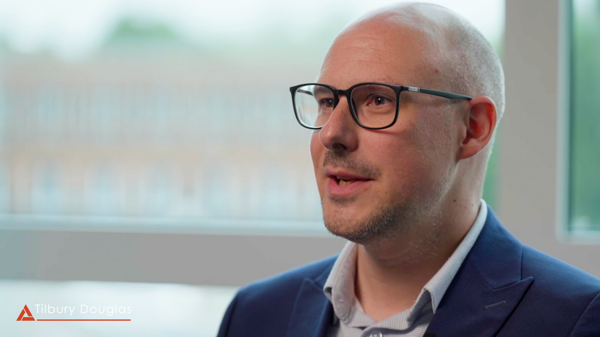 A Tilbury Douglas executive being interviewed on camera for a Managed247 video testimonial