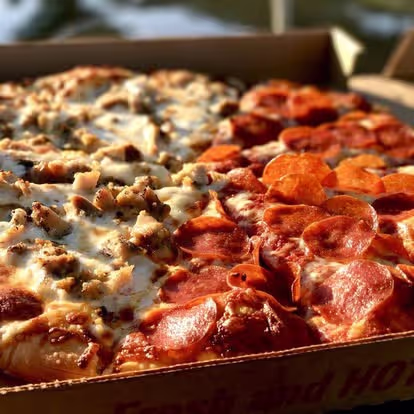 Pepperoni and Meat Pizza