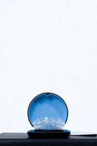 Transparent invisalign in its case