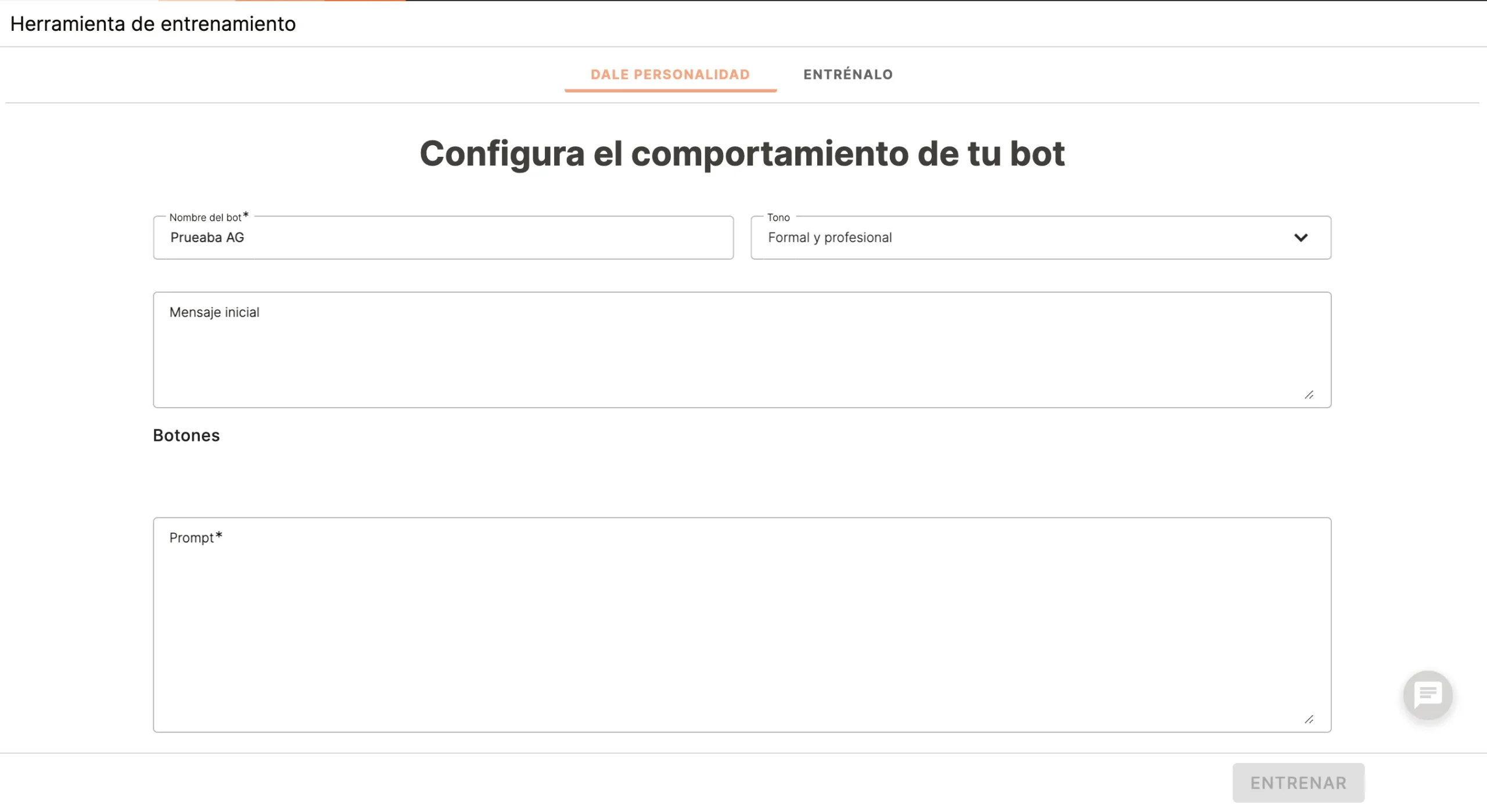 ai agent workflow bot configuraciones