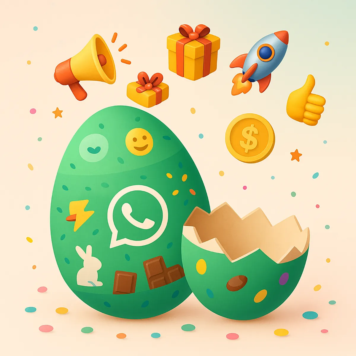 Ejemplos de campañas de pascua en WhatsApp
