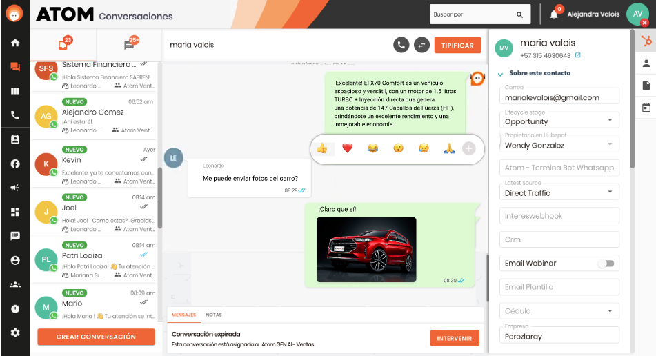 dashboard de atom