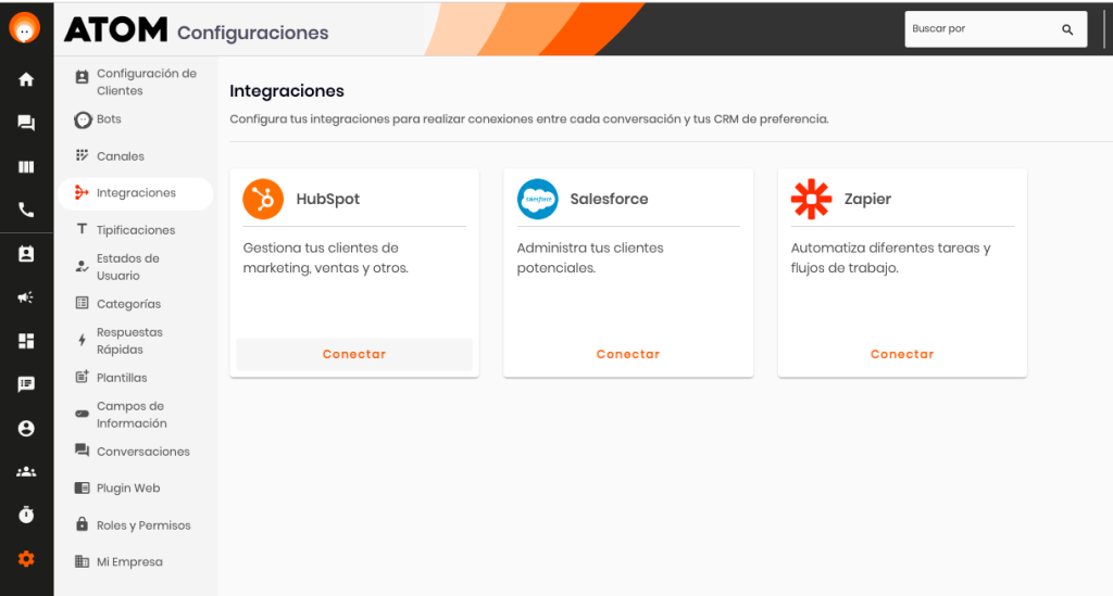 Conectar WhatsApp y HubSpot en Atom