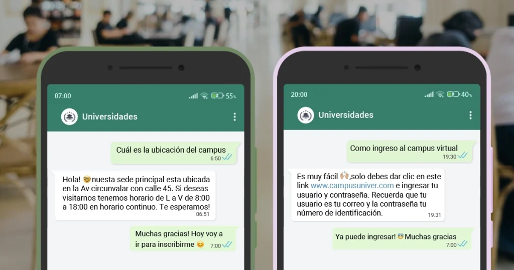 automatización de conversaciones en universidades