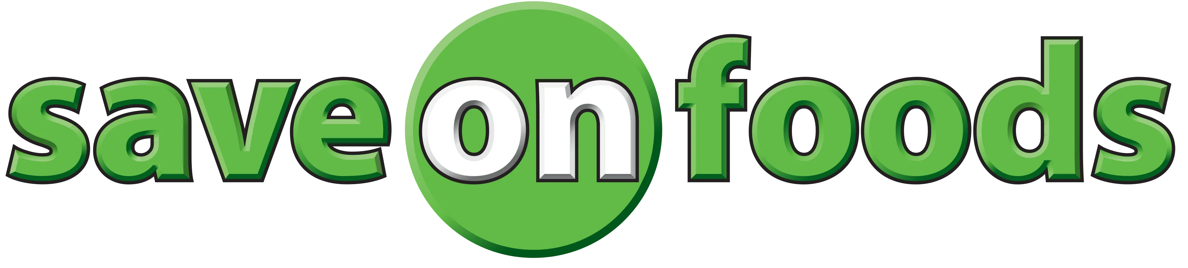 Save On Foods logo with the word 'on' in white over a green circle.