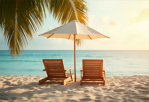 image of a serene beach experience