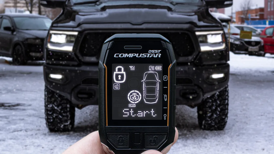 Compustar Remote Start remote starting a RAM truck in winter snow