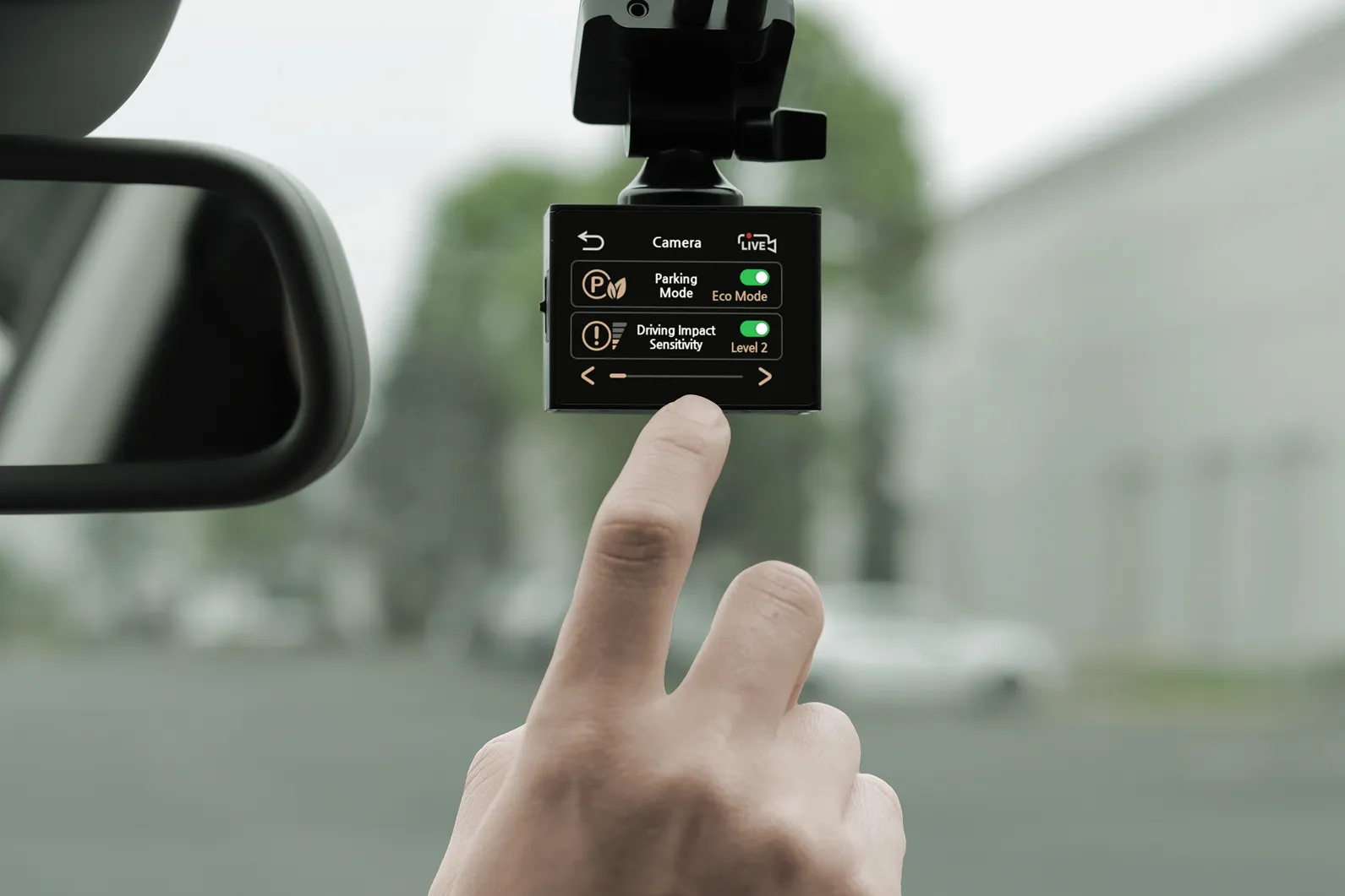 Momento Dash camera demonstrating low power mode