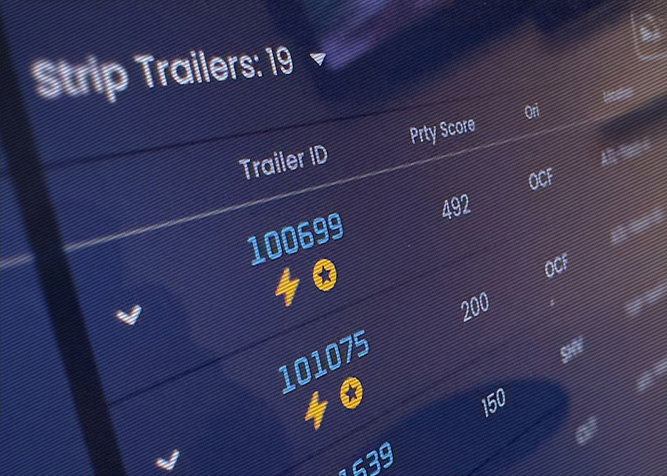 LiveHaul UI of Strip Trailers