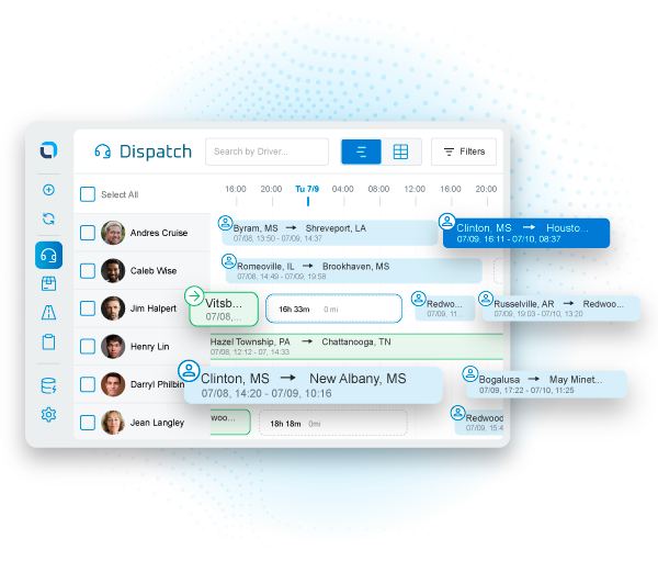 LoadAi UI showing Gantt schedule and the ability to comply with time-window