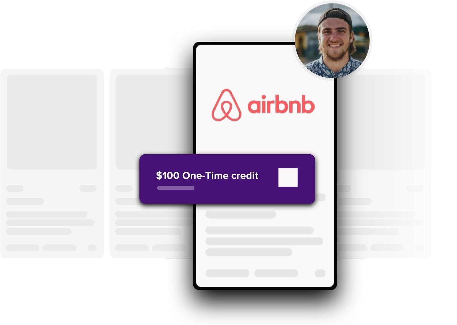 Someone has received a Fringe Airbnb credit for $100 on their phone.