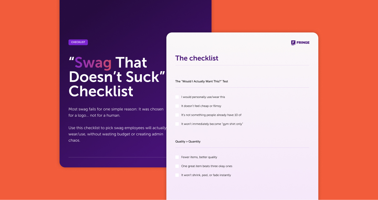 Swag That Doesn’t Suck Checklist