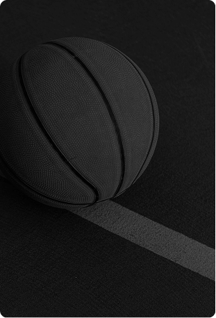 basketball on court