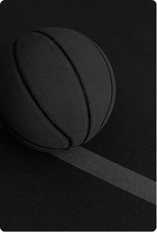 basketball on court