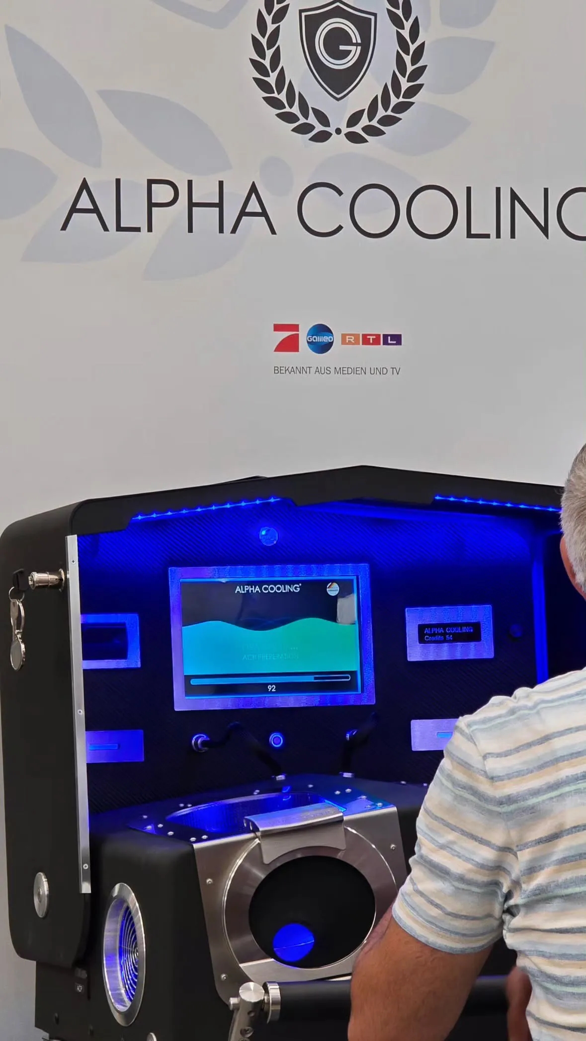 Ein Patient nutzt das Alpha Cooling
