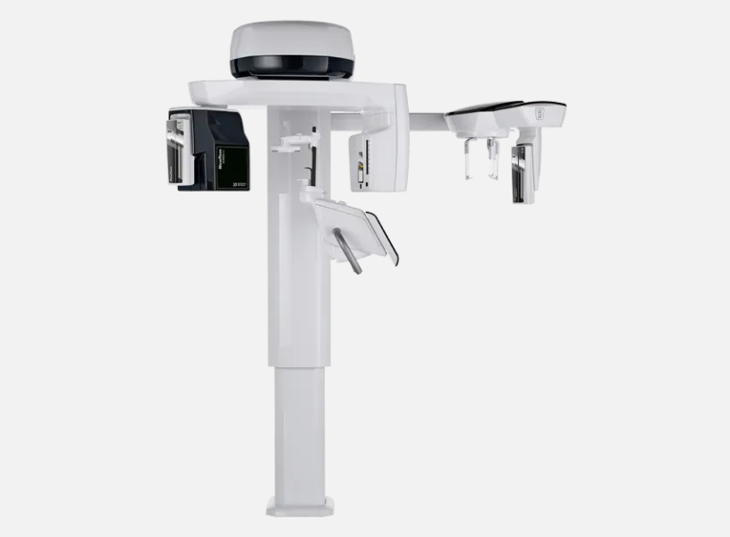The front of a white boat with a camera attached to it.
