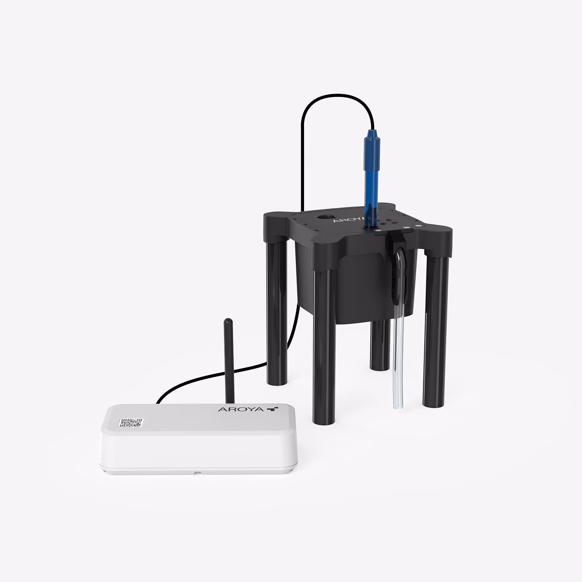Close up of AROYA pH sensor hardware for reservoirs