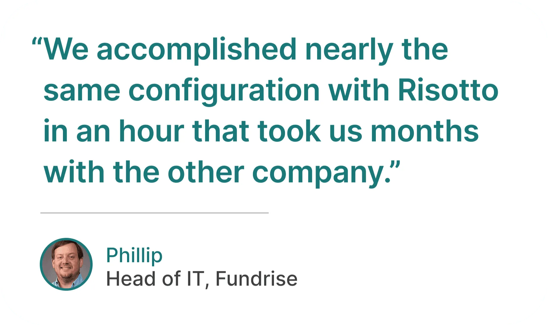 Risotto Quote from Phillip of Fundrise