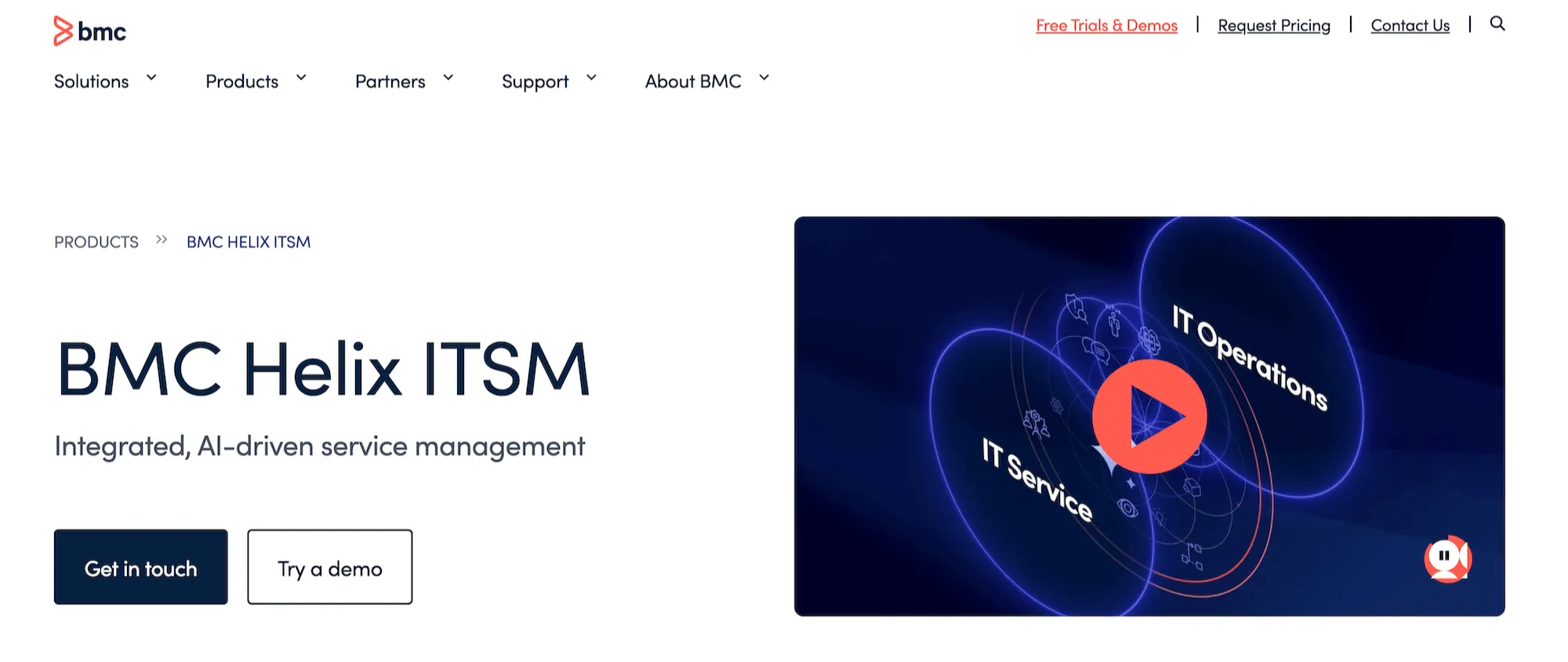 BMC Helix ITSM homepage: Integrated, AI-driven service management
